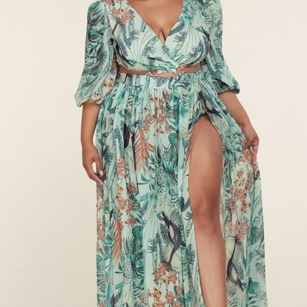 NWT Plus Size 3-pc Maxi Skirt Set